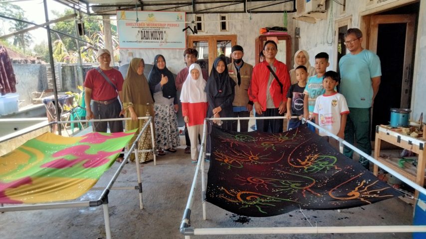 Batik Ciprat,Yatim Istana Yatim At-Taslim, Berkolaborasi Dengan Difabel, Binaan Gianta Dadi Mulyo Gumiwang